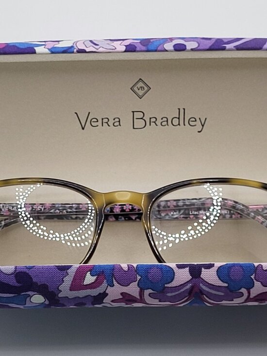 Vera Bradley Floral Case & Prescription Glasses Lilac Medallion Purple main image 7